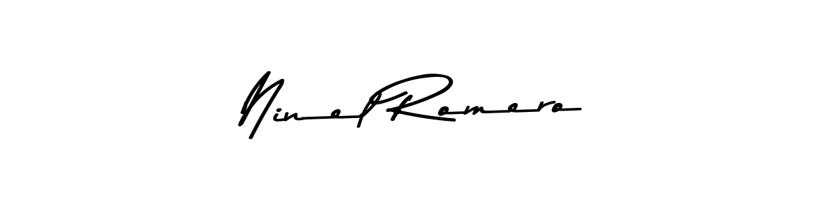 Design your own signature with our free online signature maker. With this signature software, you can create a handwritten (Asem Kandis PERSONAL USE) signature for name Ninel Romero. Ninel Romero signature style 9 images and pictures png