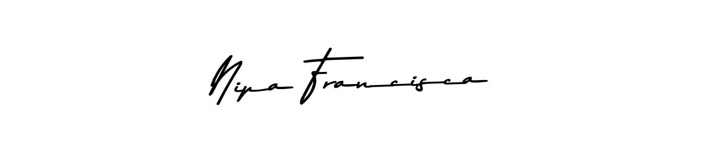 Nipa Francisca stylish signature style. Best Handwritten Sign (Asem Kandis PERSONAL USE) for my name. Handwritten Signature Collection Ideas for my name Nipa Francisca. Nipa Francisca signature style 9 images and pictures png