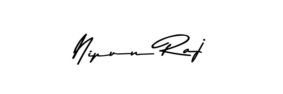 Design your own signature with our free online signature maker. With this signature software, you can create a handwritten (Asem Kandis PERSONAL USE) signature for name Nipun Raj. Nipun Raj signature style 9 images and pictures png