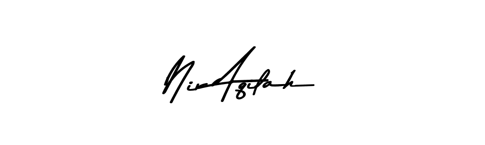 You can use this online signature creator to create a handwritten signature for the name Nir Aqilah. This is the best online autograph maker. Nir Aqilah signature style 9 images and pictures png