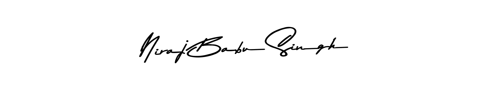 How to make Niraj Babu Singh name signature. Use Asem Kandis PERSONAL USE style for creating short signs online. This is the latest handwritten sign. Niraj Babu Singh signature style 9 images and pictures png