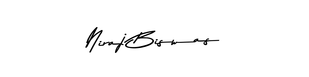 How to make Niraj Biswas name signature. Use Asem Kandis PERSONAL USE style for creating short signs online. This is the latest handwritten sign. Niraj Biswas signature style 9 images and pictures png