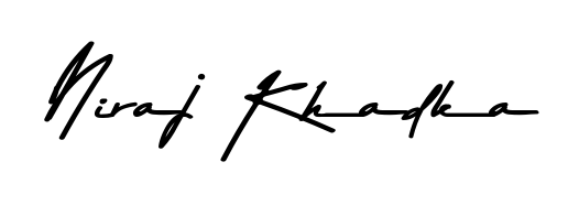 The Asem Kandis PERSONAL USE handwriting style adds charm and authenticity to name Niraj Khadka. A wonderful choice for personal thank-you notes. Niraj Khadka signature style 9 images and pictures png