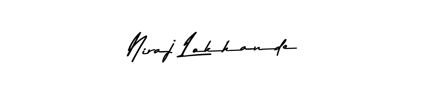Niraj Lokhande stylish signature style. Best Handwritten Sign (Asem Kandis PERSONAL USE) for my name. Handwritten Signature Collection Ideas for my name Niraj Lokhande. Niraj Lokhande signature style 9 images and pictures png