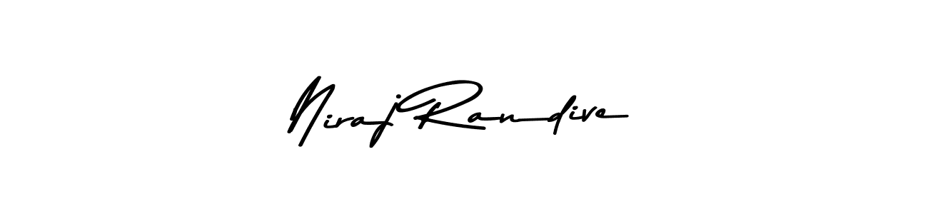 Design your own signature with our free online signature maker. With this signature software, you can create a handwritten (Asem Kandis PERSONAL USE) signature for name Niraj Randive. Niraj Randive signature style 9 images and pictures png