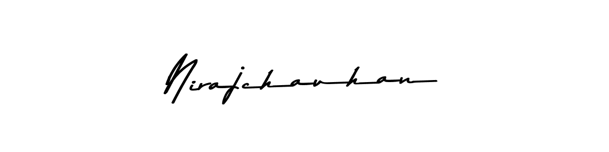 How to make Nirajchauhan name signature. Use Asem Kandis PERSONAL USE style for creating short signs online. This is the latest handwritten sign. Nirajchauhan signature style 9 images and pictures png