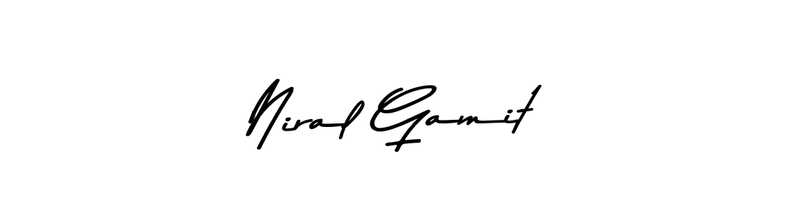 Make a short Niral Gamit signature style. Manage your documents anywhere anytime using Asem Kandis PERSONAL USE. Create and add eSignatures, submit forms, share and send files easily. Niral Gamit signature style 9 images and pictures png