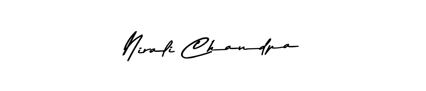 Use a signature maker to create a handwritten signature online. With this signature software, you can design (Asem Kandis PERSONAL USE) your own signature for name Nirali Chandpa. Nirali Chandpa signature style 9 images and pictures png