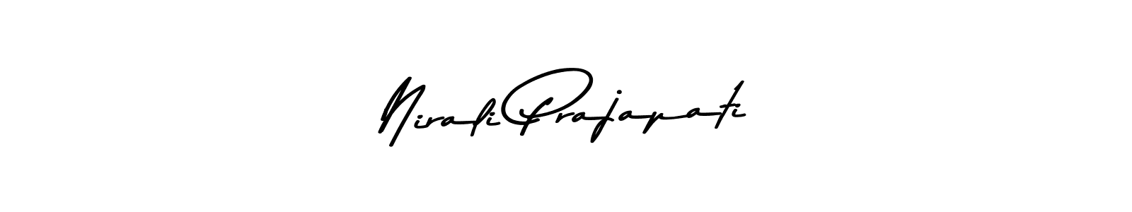 Make a beautiful signature design for name Nirali Prajapati. With this signature (Asem Kandis PERSONAL USE) style, you can create a handwritten signature for free. Nirali Prajapati signature style 9 images and pictures png