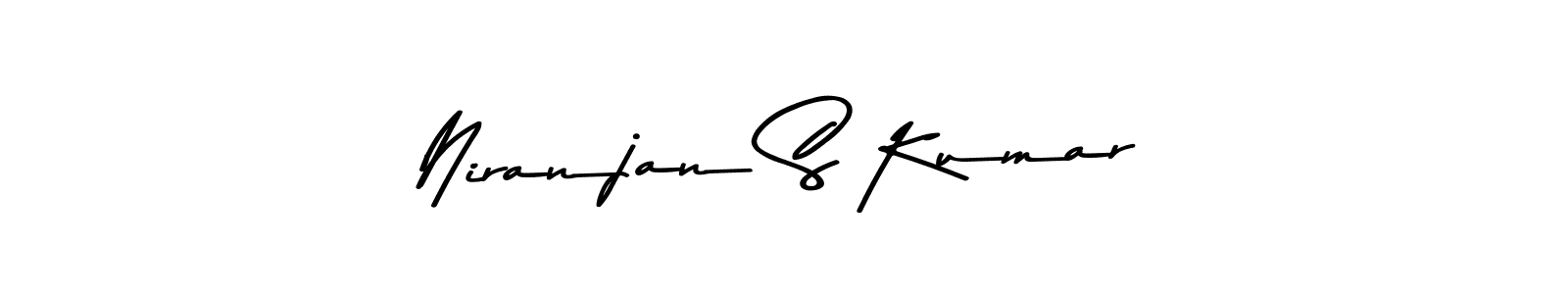 How to make Niranjan S Kumar name signature. Use Asem Kandis PERSONAL USE style for creating short signs online. This is the latest handwritten sign. Niranjan S Kumar signature style 9 images and pictures png