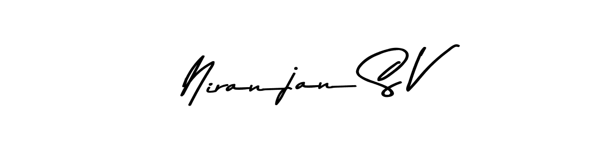 Niranjan S V stylish signature style. Best Handwritten Sign (Asem Kandis PERSONAL USE) for my name. Handwritten Signature Collection Ideas for my name Niranjan S V. Niranjan S V signature style 9 images and pictures png