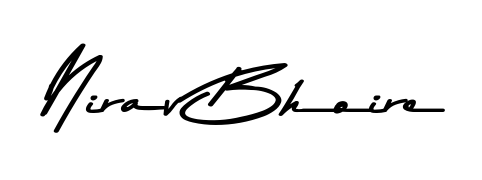 Make your name Nirav Bhoire memorable on every contract using Asem Kandis PERSONAL USE autograph style. Instant transparent background export available. Nirav Bhoire signature style 9 images and pictures png