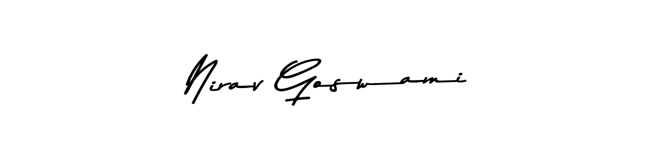 Nirav Goswami stylish signature style. Best Handwritten Sign (Asem Kandis PERSONAL USE) for my name. Handwritten Signature Collection Ideas for my name Nirav Goswami. Nirav Goswami signature style 9 images and pictures png