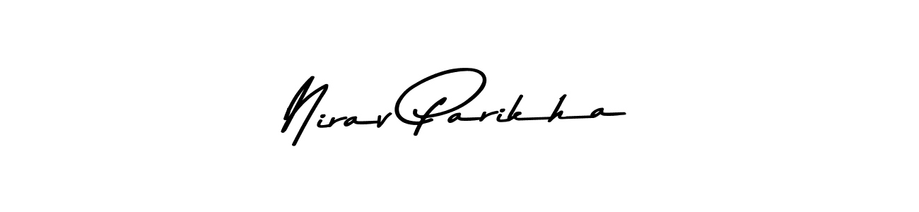 How to make Nirav Parikha name signature. Use Asem Kandis PERSONAL USE style for creating short signs online. This is the latest handwritten sign. Nirav Parikha signature style 9 images and pictures png