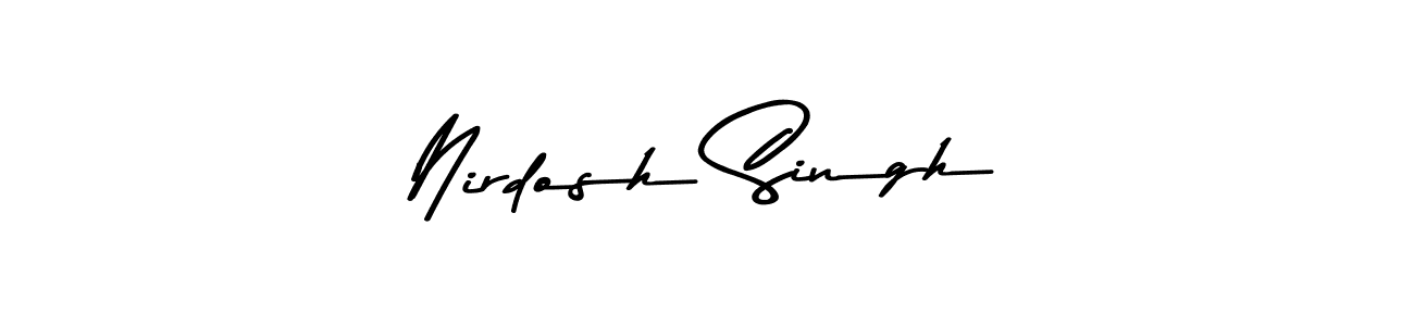 Use a signature maker to create a handwritten signature online. With this signature software, you can design (Asem Kandis PERSONAL USE) your own signature for name Nirdosh Singh. Nirdosh Singh signature style 9 images and pictures png