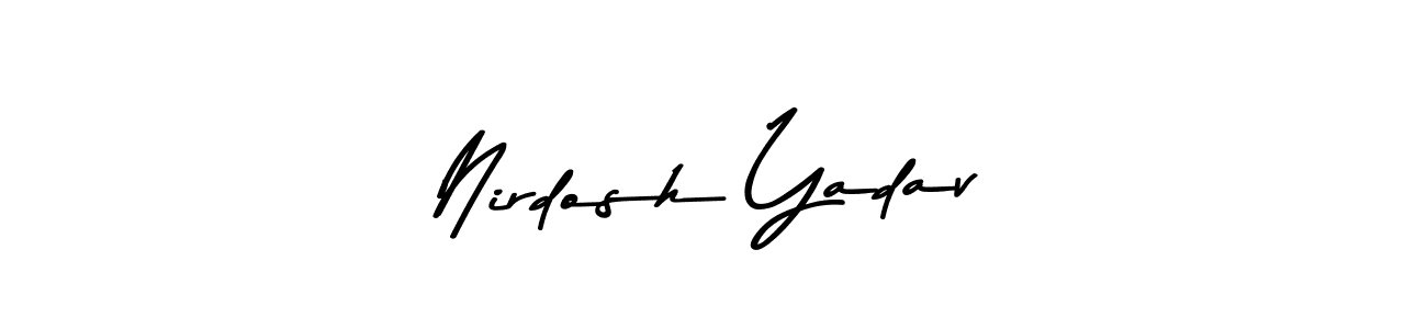 Also You can easily find your signature by using the search form. We will create Nirdosh Yadav name handwritten signature images for you free of cost using Asem Kandis PERSONAL USE sign style. Nirdosh Yadav signature style 9 images and pictures png