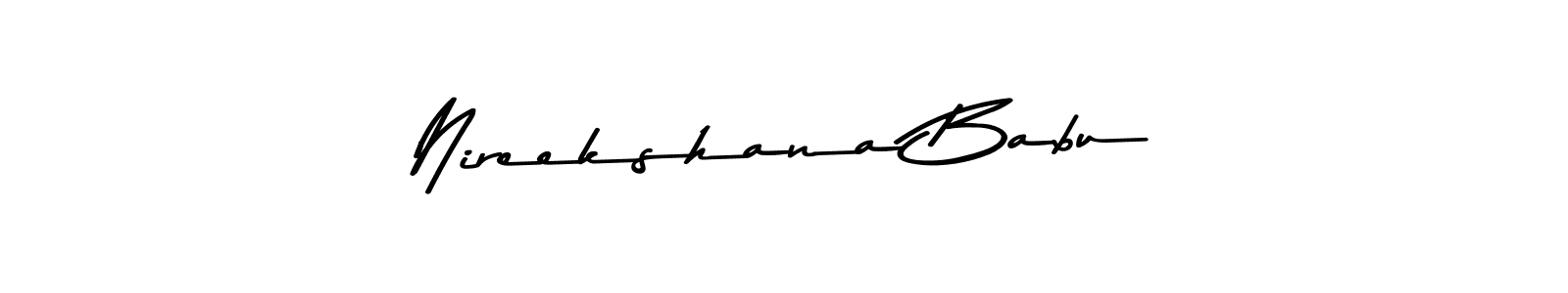 Also You can easily find your signature by using the search form. We will create Nireekshana Babu name handwritten signature images for you free of cost using Asem Kandis PERSONAL USE sign style. Nireekshana Babu signature style 9 images and pictures png