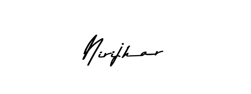 How to make Nirijhar name signature. Use Asem Kandis PERSONAL USE style for creating short signs online. This is the latest handwritten sign. Nirijhar signature style 9 images and pictures png