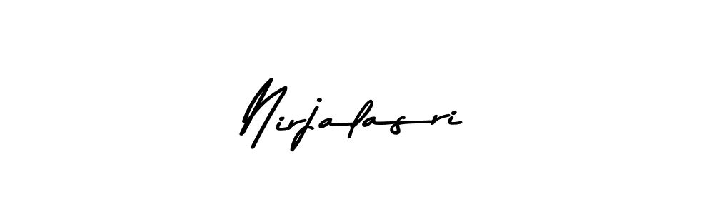 Design your own signature with our free online signature maker. With this signature software, you can create a handwritten (Asem Kandis PERSONAL USE) signature for name Nirjalasri. Nirjalasri signature style 9 images and pictures png