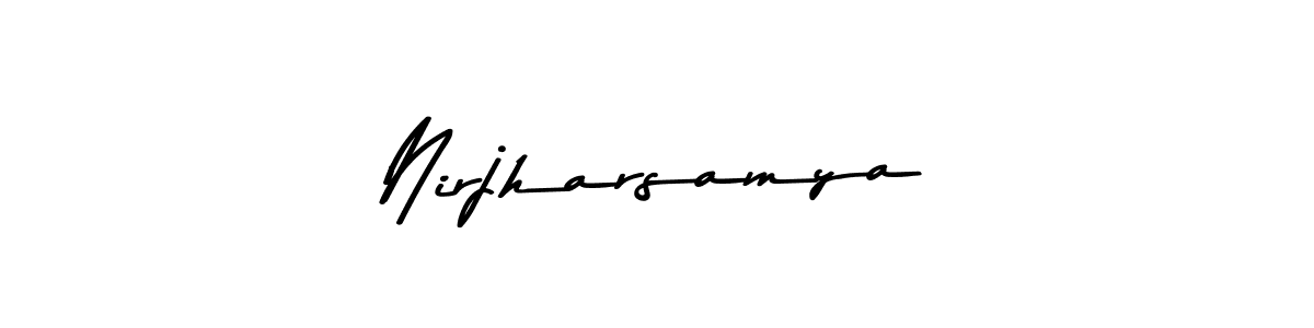 if you are searching for the best signature style for your name Nirjharsamya. so please give up your signature search. here we have designed multiple signature styles  using Asem Kandis PERSONAL USE. Nirjharsamya signature style 9 images and pictures png