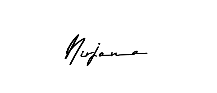 Here are the top 10 professional signature styles for the name Nirjona. These are the best autograph styles you can use for your name. Nirjona signature style 9 images and pictures png