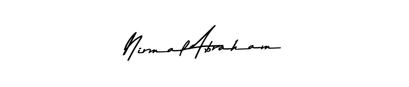 Make a beautiful signature design for name Nirmal Abraham. With this signature (Asem Kandis PERSONAL USE) style, you can create a handwritten signature for free. Nirmal Abraham signature style 9 images and pictures png