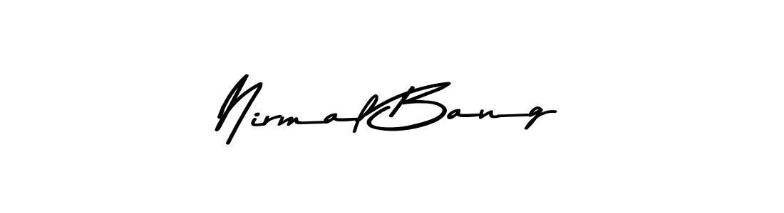 Design your own signature with our free online signature maker. With this signature software, you can create a handwritten (Asem Kandis PERSONAL USE) signature for name Nirmal Bang. Nirmal Bang signature style 9 images and pictures png