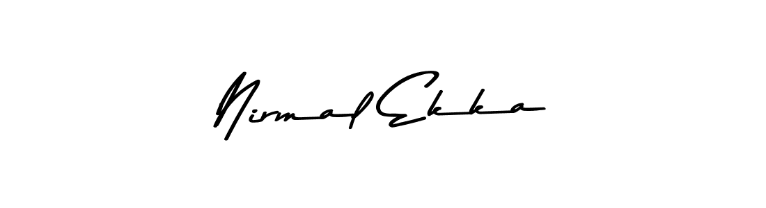 Nirmal Ekka stylish signature style. Best Handwritten Sign (Asem Kandis PERSONAL USE) for my name. Handwritten Signature Collection Ideas for my name Nirmal Ekka. Nirmal Ekka signature style 9 images and pictures png