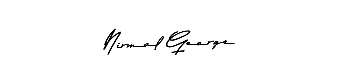 Nirmal George stylish signature style. Best Handwritten Sign (Asem Kandis PERSONAL USE) for my name. Handwritten Signature Collection Ideas for my name Nirmal George. Nirmal George signature style 9 images and pictures png