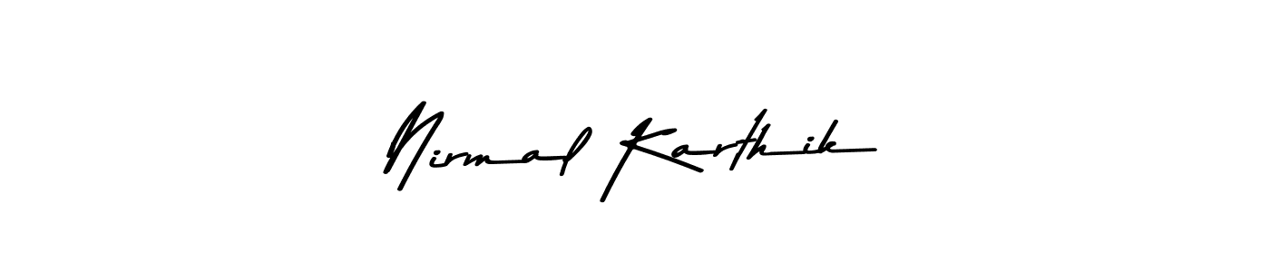 Nirmal Karthik stylish signature style. Best Handwritten Sign (Asem Kandis PERSONAL USE) for my name. Handwritten Signature Collection Ideas for my name Nirmal Karthik. Nirmal Karthik signature style 9 images and pictures png