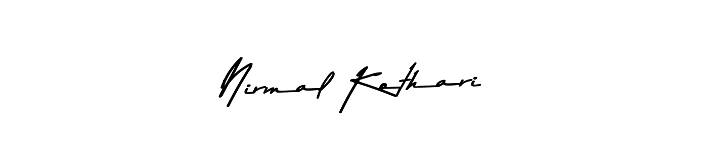 How to make Nirmal Kothari name signature. Use Asem Kandis PERSONAL USE style for creating short signs online. This is the latest handwritten sign. Nirmal Kothari signature style 9 images and pictures png