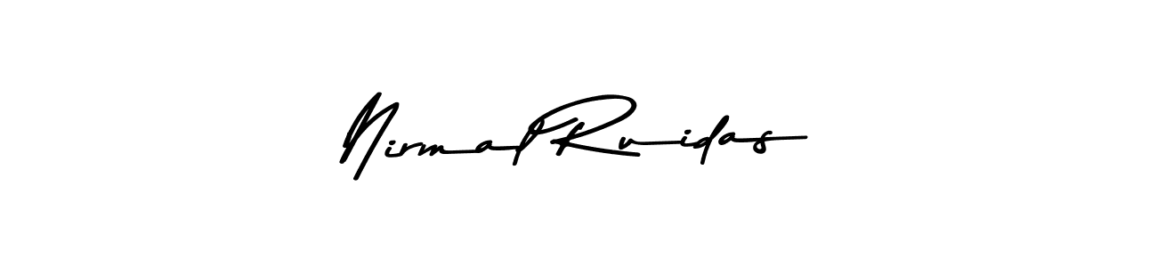 This is the best signature style for the Nirmal Ruidas name. Also you like these signature font (Asem Kandis PERSONAL USE). Mix name signature. Nirmal Ruidas signature style 9 images and pictures png