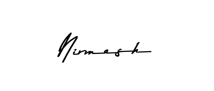 How to make Nirmesh name signature. Use Asem Kandis PERSONAL USE style for creating short signs online. This is the latest handwritten sign. Nirmesh signature style 9 images and pictures png
