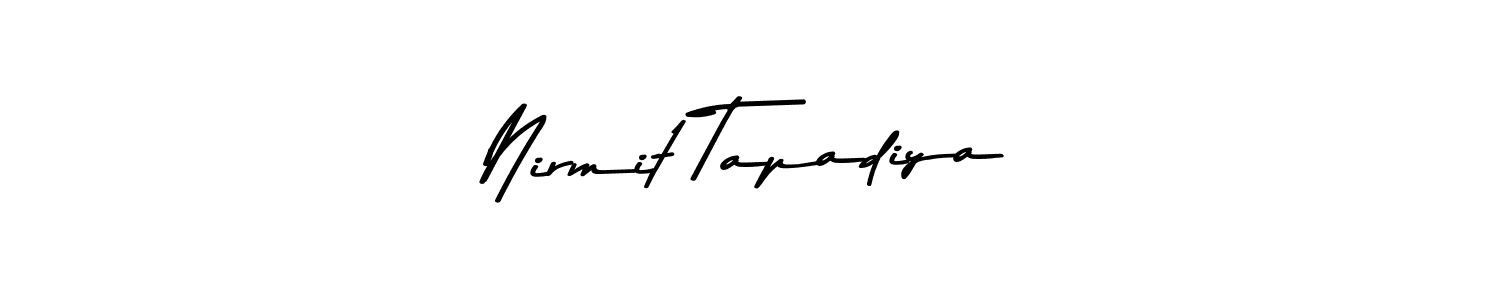 Nirmit Tapadiya stylish signature style. Best Handwritten Sign (Asem Kandis PERSONAL USE) for my name. Handwritten Signature Collection Ideas for my name Nirmit Tapadiya. Nirmit Tapadiya signature style 9 images and pictures png