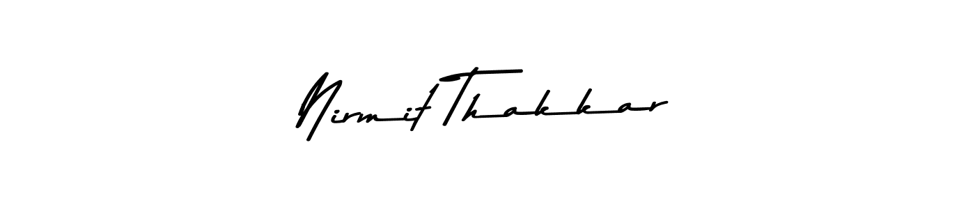 Also You can easily find your signature by using the search form. We will create Nirmit Thakkar name handwritten signature images for you free of cost using Asem Kandis PERSONAL USE sign style. Nirmit Thakkar signature style 9 images and pictures png