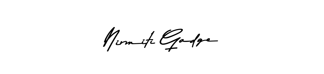 The best way (Asem Kandis PERSONAL USE) to make a short signature is to pick only two or three words in your name. The name Nirmiti Gadge include a total of six letters. For converting this name. Nirmiti Gadge signature style 9 images and pictures png
