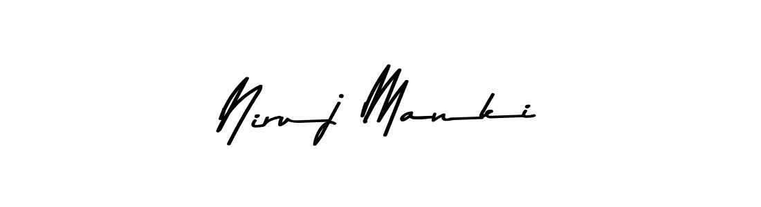 How to make Niruj Manki signature? Asem Kandis PERSONAL USE is a professional autograph style. Create handwritten signature for Niruj Manki name. Niruj Manki signature style 9 images and pictures png