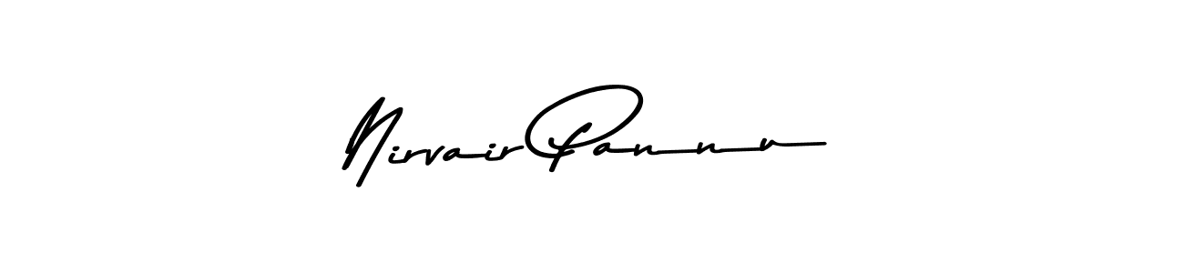 How to make Nirvair Pannu name signature. Use Asem Kandis PERSONAL USE style for creating short signs online. This is the latest handwritten sign. Nirvair Pannu signature style 9 images and pictures png