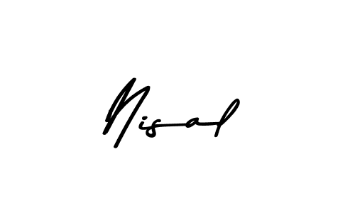 Create a beautiful signature design for name Nisal. With this signature (Asem Kandis PERSONAL USE) fonts, you can make a handwritten signature for free. Nisal signature style 9 images and pictures png