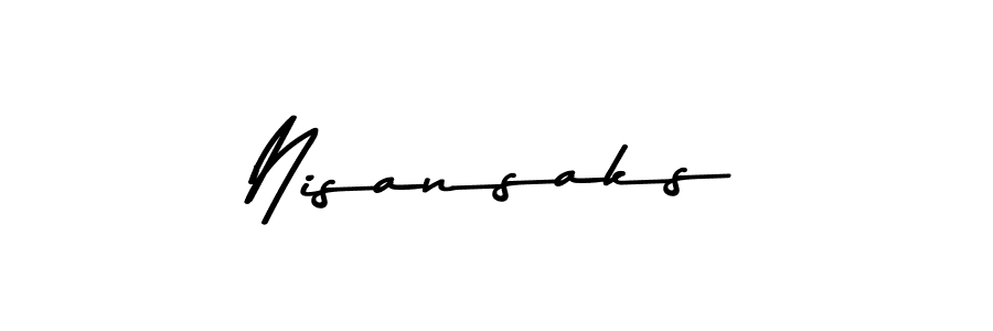 Similarly Asem Kandis PERSONAL USE is the best handwritten signature design. Signature creator online .You can use it as an online autograph creator for name Nisansaks. Nisansaks signature style 9 images and pictures png