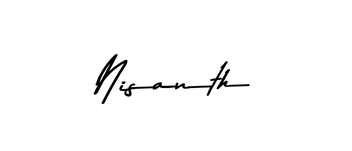 Also we have Nisanth name is the best signature style. Create professional handwritten signature collection using Asem Kandis PERSONAL USE autograph style. Nisanth signature style 9 images and pictures png