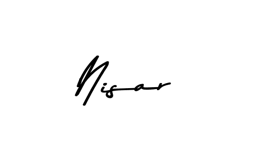 Make a beautiful signature design for name Nisar. Use this online signature maker to create a handwritten signature for free. Nisar signature style 9 images and pictures png