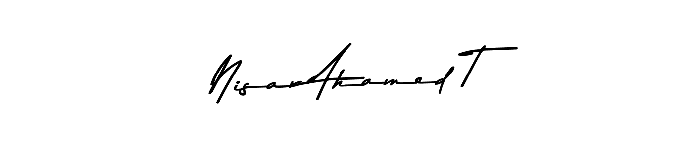 Here are the top 10 professional signature styles for the name Nisar Ahamed T. These are the best autograph styles you can use for your name. Nisar Ahamed T signature style 9 images and pictures png