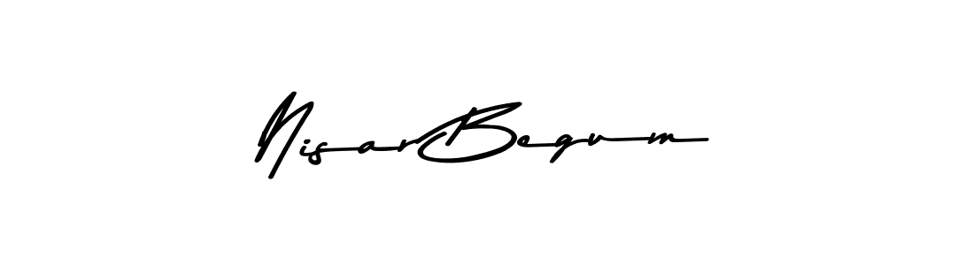 Make a beautiful signature design for name Nisar Begum. Use this online signature maker to create a handwritten signature for free. Nisar Begum signature style 9 images and pictures png