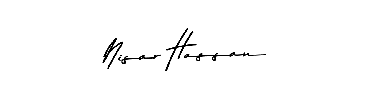 Also You can easily find your signature by using the search form. We will create Nisar Hassan name handwritten signature images for you free of cost using Asem Kandis PERSONAL USE sign style. Nisar Hassan signature style 9 images and pictures png