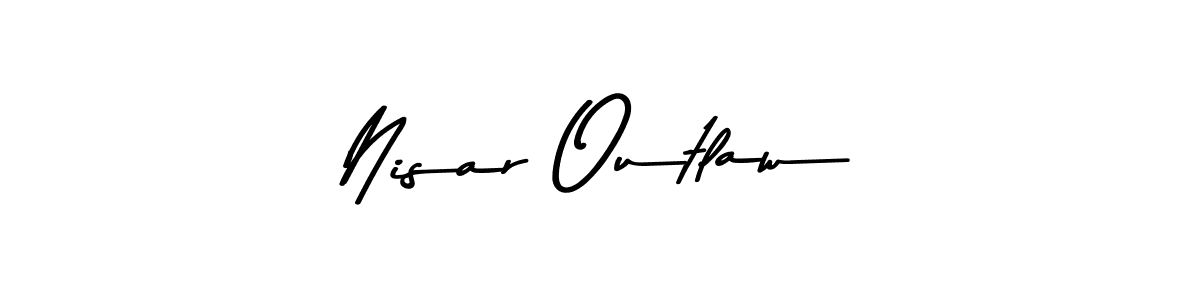 Here are the top 10 professional signature styles for the name Nisar Outlaw. These are the best autograph styles you can use for your name. Nisar Outlaw signature style 9 images and pictures png