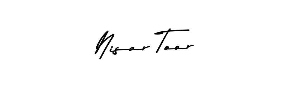 Use a signature maker to create a handwritten signature online. With this signature software, you can design (Asem Kandis PERSONAL USE) your own signature for name Nisar Toor. Nisar Toor signature style 9 images and pictures png