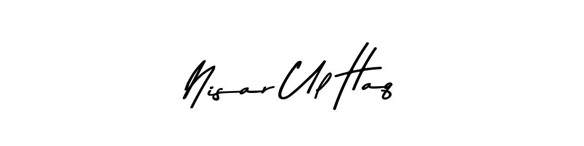This is the best signature style for the Nisar Ul Haq name. Also you like these signature font (Asem Kandis PERSONAL USE). Mix name signature. Nisar Ul Haq signature style 9 images and pictures png