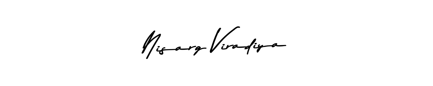 The best way (Asem Kandis PERSONAL USE) to make a short signature is to pick only two or three words in your name. The name Nisarg Viradiya include a total of six letters. For converting this name. Nisarg Viradiya signature style 9 images and pictures png