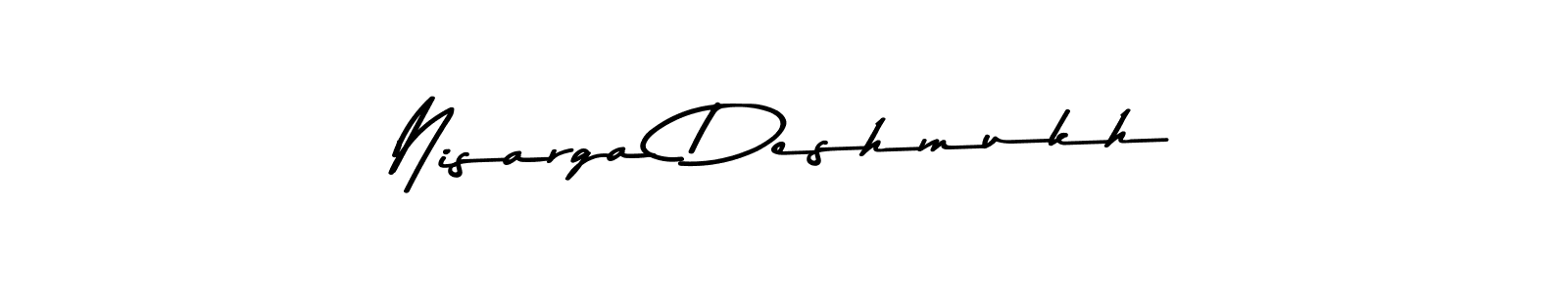 Use a signature maker to create a handwritten signature online. With this signature software, you can design (Asem Kandis PERSONAL USE) your own signature for name Nisarga Deshmukh. Nisarga Deshmukh signature style 9 images and pictures png